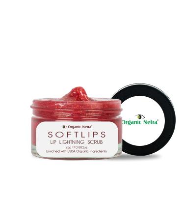 Lip Lightning Scrub for Soft Lip Lightens Brighten & Soften Lips Moistures Dry and Chapped Lips Enriched with Natural and Organic Ingredients 25gm