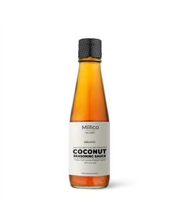 Millico Organic Coconut Seasoning Sauce 200ml - Excellent for cooking stir-frying espacially for Thai Cuisine and other dishes soy free less sodium made from coconut flower nectar and sea salt - Buy Online on GoSupps.com