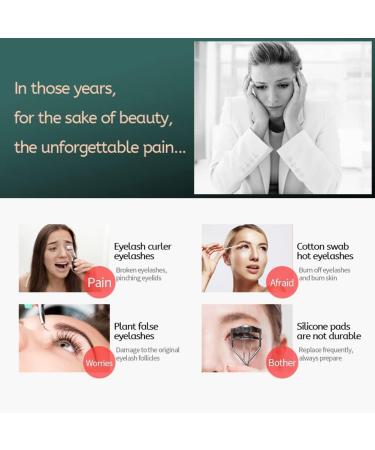 Yopeissn Heated Eyelash Curler 2 in 1 Clip-Type Eyelash Curler with Comb USB Rechargeable Portable Electric Eyelash Curler Easy Install Easy to Use - Buy Online on GoSupps.com