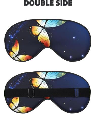 Cute Butterfly Print Soft Eye Mask - Sleep Mask for Women & Men | Travel Sleep Aid - Buy Online on GoSupps.com