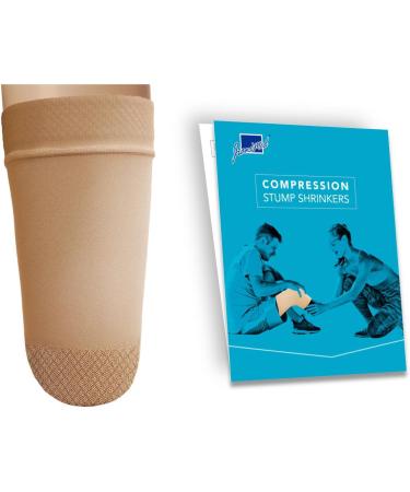 Prosthetic Stump Shrinker Socks - Above Knee 35cm Compression for Amputees - Daily Use - Taiwan Excellence S Beige - International Shipping Available - Buy Online on GoSupps.com