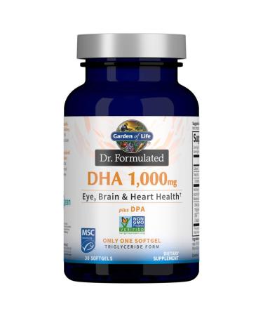 Garden of Life Dr. Formulated DHA  Lemon 1000 mg 30 Softgels