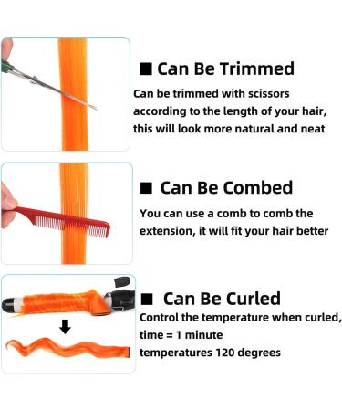 Feather Hair Extension Kit Synthetic Long Straight Rainbow Highlight Colored Hair Extensions Clip Pink Purple Green Yellow (Color : 17 Size : 22inches) 22inches 17 - Buy Online on GoSupps.com