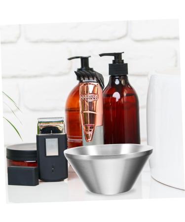 FRCOLOR Stainless Steel Shaving Bowl | Durable Grooming Tool for Men | Metal Rim Shaving Soap Cup - Buy Online on GoSupps.com