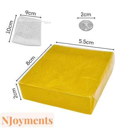 NJoyments Pure Citronella Essential Oil Soap Bar | 100g | Exfoliating Soap Mesh Included | Mosquito Repellent | Insect Repellent | Vegan | Deet Free | SLS Free | Perfect for Travel - Buy Online on GoSupps.com