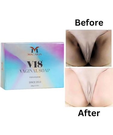 Macaria Cosmetics pvt Ltd V18 Vaginal Yoni soap bar for women vaginal wash natural organic v part cleansing bar Feminine wash vaginal deodorants phbalance for women vaginal crea soap - Buy Online on GoSupps.com