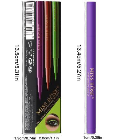 Waterproof Liquid Eyeliner Set - 6 Colors Long Lasting Waterline Eyeliner Set | Sweatproof Multi-Use Colored Eyeliner Pencil Waterproof Quick Dry Liner Easily to Create Any Look Frifer - Buy Online on GoSupps.com