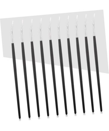 FOMIYES 6pcs Cream Tool Tools Eyeliner Makeup Bend Long Handle Brush Manmade Wooden Eye Cosmetic Fiber 18.1X0.5cm As Shown - Buy Online on GoSupps.com