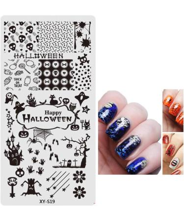 Halloween Nail Art Stamping Plates Kit - DIY Manicure Templates for Women & Girls - Festive Nail Designs - Buy Online on GoSupps.com