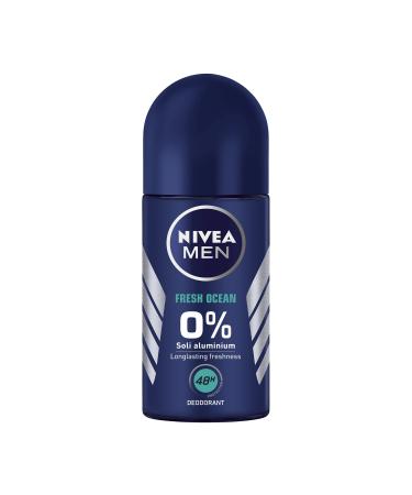 NIVEA MEN Fresh Ocean 48 H Antiperspirant 0% Aluminum Salt Roll-on for Men 50 ml