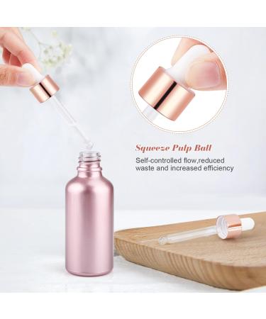 Glass Eye Droppers for 1Oz Essential Oil Bottles - Set of 24 | Rose Gold Lid | Compatible with doTERRA Young Living Edens Garden Plant Guru Aura Cacia - Buy Online on GoSupps.com