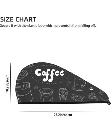 Buy Donut Friend Coffee Microfiber Hair Towel - Soft Super Absorbent Quick Dry Hair Wrap for Long Curly & Thick Hair | Coral Velvet Towel for Women - Buy Online on GoSupps.com