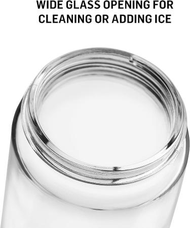 BlenderBottle Mantra Glass Shaker Bottle - 20oz Plum Protein Mixer - Buy Online on GoSupps.com