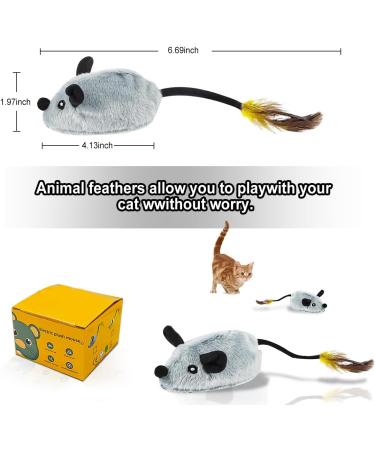 Buy Electric Play Mouse Cat Toys - Interactive USB Pet Mice with Springs for Cats - Buy Online on GoSupps.com