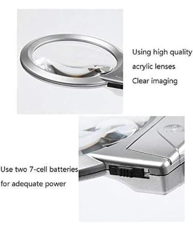 Portable Magnifiers Super Clear 10x Reading Elderly Students Metal Desktop Desktop with LED Light Mirror Full of Stars - Buy Online on GoSupps.com