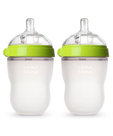 Comotomo Baby Bottle Green 8 oz (2 Count)