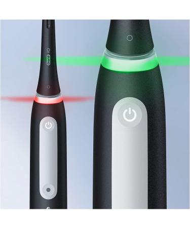 Oral-B iO4 2x Electric Toothbrushes For Adults Christmas Gifts For Women / Him 2 Toothbrush Heads & 1 Travel Case 4 Modes With Teeth Whitening UK 2 Pin Plug Black and White + Refills Black Travel - Buy Online on GoSupps.com
