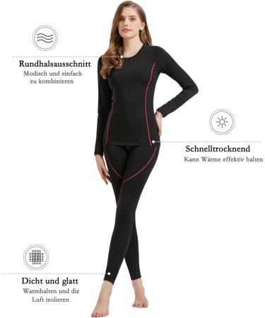Uniuni Women's Thermal Underwear Set - Winter Ski Clothing (Pink Size 38) - Warm & Comfortable - Buy Online on GoSupps.com