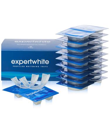 ExpertWhite Max Glow Trays 12HP Prefilled Teeth Whitening Trays 10 Treatments 12% Hydrogen Peroxide Gel. Custom-Fit. Enamel Safe. On-The-Go Better Than Strips. Suitable Sensitive Teeth.