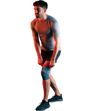 THUASNE Reinforced Support Knitted Sport Knee Pad - Elastic Fabric with Soft Lateral Ribs for Comfort - Grey - CE Certified - Buy Online on GoSupps.com