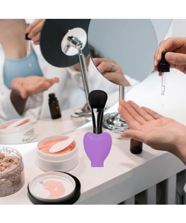 ZJchao Silicone Makeup Brush Holder Set - 3Pcs Reusable Travel Covers for Vanity Protection - Food Grade Silicone (Purple - Buy Online on GoSupps.com
