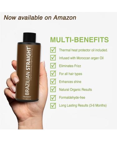 Formaldehyde-Free Brazilian Keratin Hair Straightening Treatment - Professional Results Smooth Shine Lasts Months | 3PC Set - Buy Online on GoSupps.com