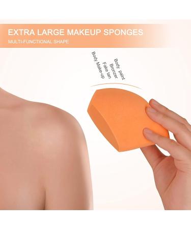 XL Extra Large Makeup Beauty Sponge Blender with Sponge Holder - Perfect for Face, Body, Blush, Cream, Liquid Foundation, and Powder Application - Dry & Wet Use - 10cm - Buy Online on GoSupps.com
