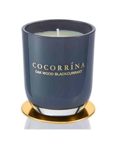 Cocorr na Candle fragrance candle in a glass - oak wood black currant burning time up to 22 hours natural soy candle Christmas gift candle 180g oak black currant 180g