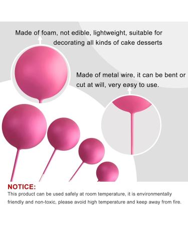 Astaron 20pcs Hot Pink Mini Balloon Cake Toppers | Wedding Baby and Birthday Party Decorations - Buy Online on GoSupps.com