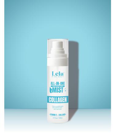 Lela Beauty All In One Collagen Mist Hydrating Face Body and Hair Spray with Vitamin E and Collagen Subtle Scent Plumping Glow 3.4 fl oz or 100 mL