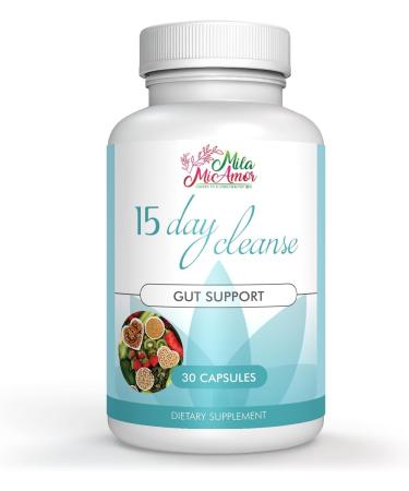 Milamiamor 15 Day Cleanse - Advanced Gut & Colon Detox for Men & Women - Non-GMO Made in USA - 30 Capsules - Buy Online on GoSupps.com