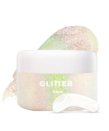 Sugeru New Glitter Gel Body & Eyeshadow & Hair & Lips | Quick-drying waterproof long-lasting glitter makeup | Vegan light-changing glitter gel | Sequins