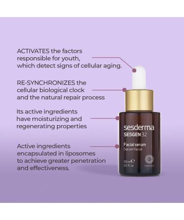 Buy Sesderma Sesgen 32 Facial Serum 1.0 Fl oz - Anti-Aging Skincare | Free International Shipping - Buy Online on GoSupps.com