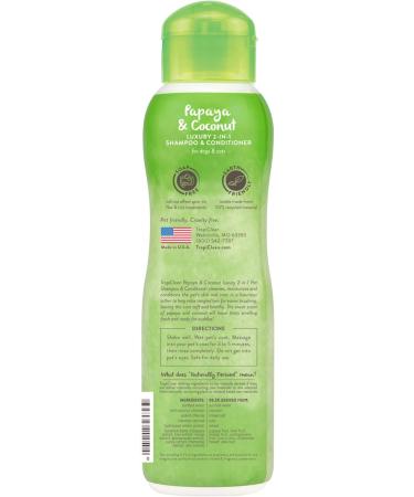 TropiClean Papaya & Coconut 2-in-1 Shampoo & Conditioner 355 ml - International Shipping Available - Buy Online on GoSupps.com