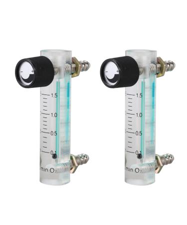 Kikolufy 2X 0.1-1.5LPM 1.5L Oxygen Flow Meter Flowmeter with Control Valve for Oxygen Air Gas