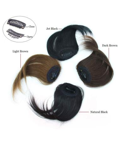 Dsoar Side Bangs Clip in Real Human Hair Bang Natural Black Color - Straight Fringe Hair Extensions | 1 Count - Buy Online on GoSupps.com