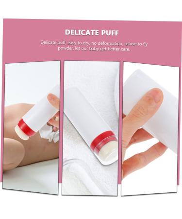 ADOCARN 2 pcs Fluffy Bath Powder Containers - Compact & Refillable Makeup Holder for Baby, Kids, and Adults - Buy Online on GoSupps.com