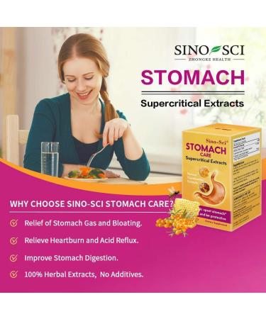 Sino-Sci Stomach Care - Relief for Gas, Bloating, Digestion Issues & Heartburn - 30 Count - Buy Online on GoSupps.com