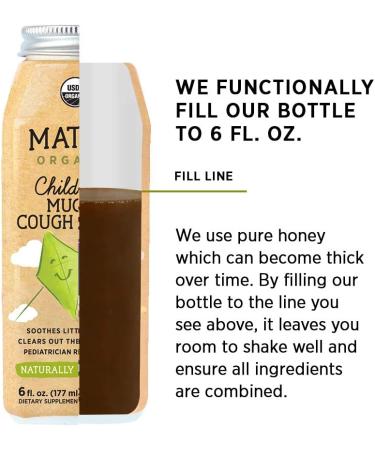 Maty's Organic Children's Mucus Cough Syrup - Honey, Thyme & Ginger - 6 fl oz - Buy Online on GoSupps.com
