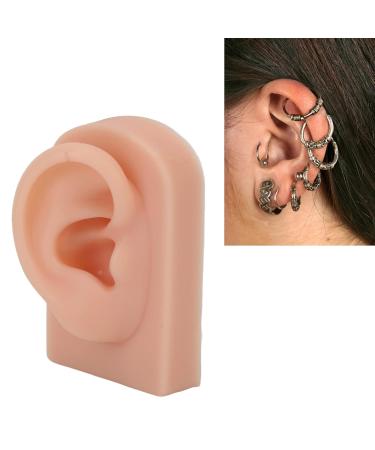 Silicone Ear Model for Piercing Training | Soft Flexible & Reusable Human Ear Display (Dark Skin Color) - International Shipping Available - Buy Online on GoSupps.com