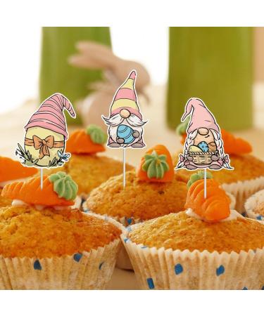 Easter Cupcake Topper Happy Easter Cupcake Toppers Easter Party Supplies Cake Decoration(24pcs) - Buy Online on GoSupps.com