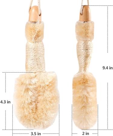 Haakaa Sisal Body Brush - Natural Spa Bath Brush for Exfoliating Dry Skin, Improving Blood Circulation - Men & Women - 9.4 Length - Buy Online on GoSupps.com