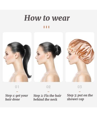 SMILCO Shower Cap 4 Pack for Women - Double Waterproof Layers, Reusable EVA Hair Caps for Hair Protection - Buy Online on GoSupps.com