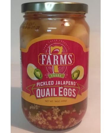 Jalapeno Pickled Qual Eggs 16 oz Glass Jar
