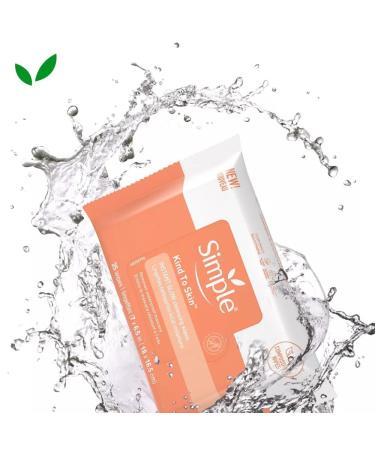 Simple Kind to Skin Instant Glow Facial Cleansing Wipes - 25 Makeup Removal Wipes for Waterproof Mascara | International Shipping - Buy Online on GoSupps.com