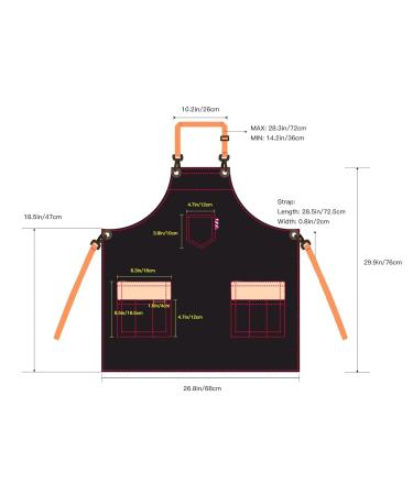 PERFEHAIR Durable Waterproof Barber Apron for Hair Stylists | Soft Stylish & Functional with 3 Pockets | Ideal for Salon Cosmetology & Pet Grooming - Unisex Black - Buy Online on GoSupps.com