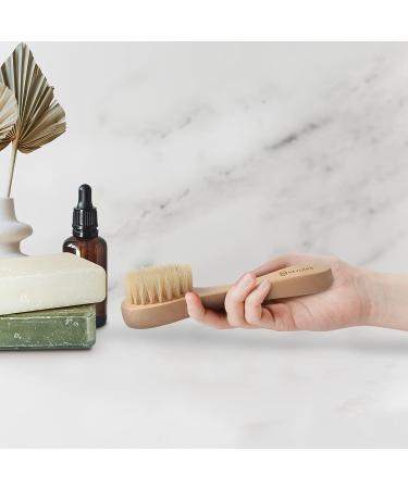 Nevlers Natural Boar Body Brush Set with Detachable Cellulite Brush - Exfoliate and Alleviate with Long Wooden Handle for Dry Brushing and Face Brush - Buy Online on GoSupps.com