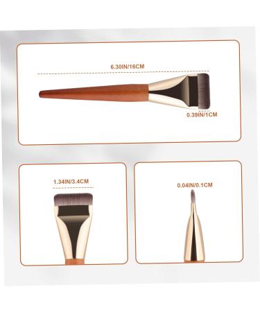 Foundations Brush Straight Wooden Handle Makeup Brushes with Thin Wide and Dense Brush Hair Washable Reusable 6.3in Liquid Foundations Brush - Buy Online on GoSupps.com