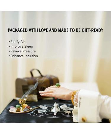 Soulnioi Healing Crystals Set - 24pcs with 7 Chakra Stones, White Crystal Wands, Tarot Cloth & Pyramid Energy Generator - Spiritual Healing Kit for Meditation and Beginners (A-white Crystal) - Buy Online on GoSupps.com