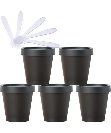 empty jars with lids cosmetic jar B0CL9KHB4R5 PC 200ml Pink Mask Mixing Bowl Empty 200g Plastic Storage Jars with Inner Liner for Storage Body Hand Face Cream Lotion Gel 5X Spatula (Color : Geel Si